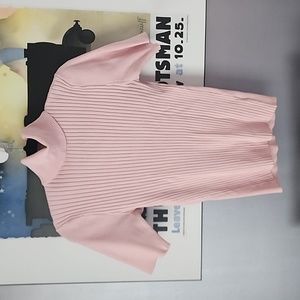 Pink Short Sleeve Turtleneck